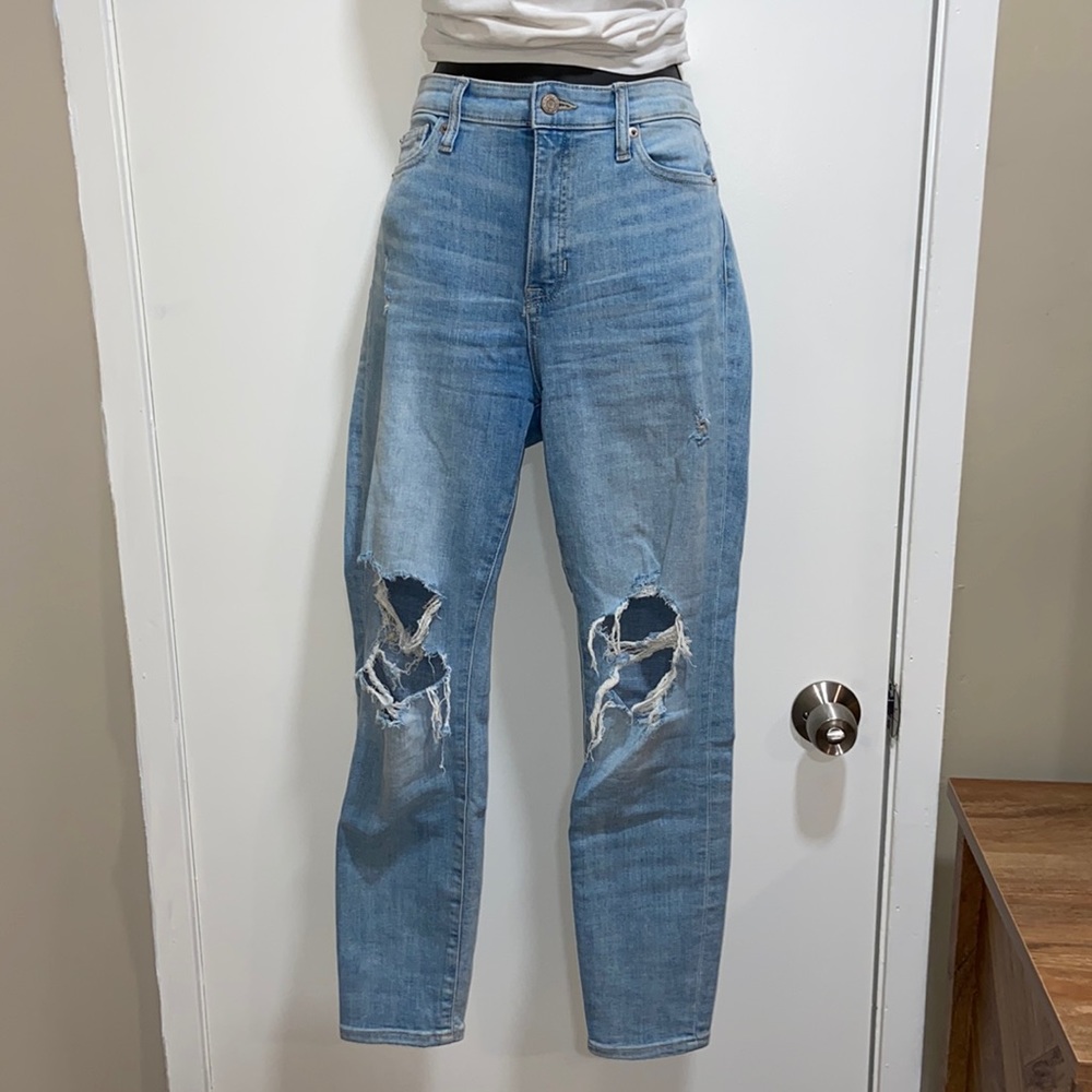 GAP High Rise Distressed Jegging | Light Blue | 10